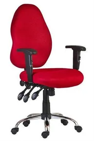 Bürostuhl, Netzgewebe, Chromgestell, 7201, rot